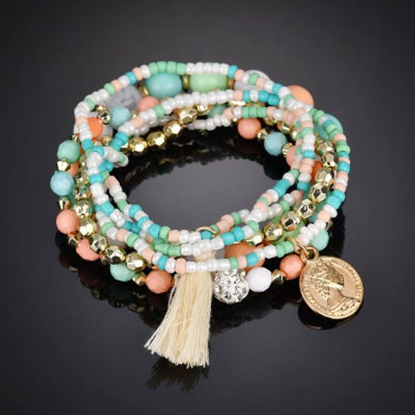 6pcs/sets women's fashion jewelry bracelet sets boho multicolor multilayer acrylic beads beach elastic bracelets bb288, Golden;silver 
6pcs/sets women's fashion jewelry bracelet sets boho multicolor multilayer acrylic beads beach elastic bracelets bb288, Golden;silver