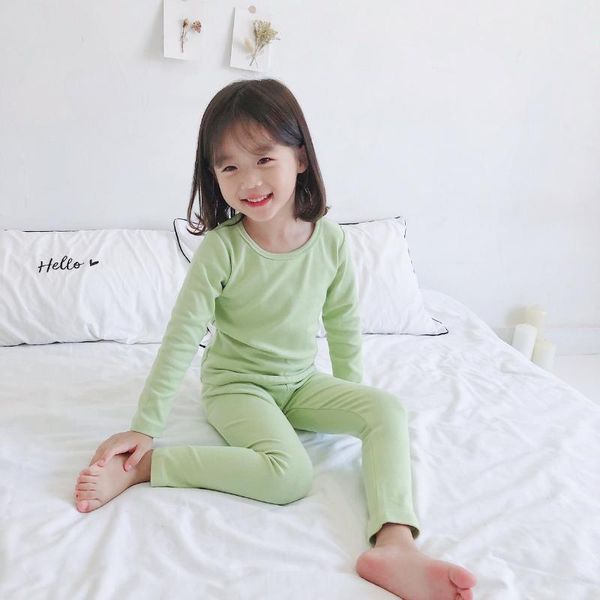 children's pajamas set autumn winter children's suits comfortable candy color, White
children's pajamas set autumn winter children's suits comfortable candy color, White