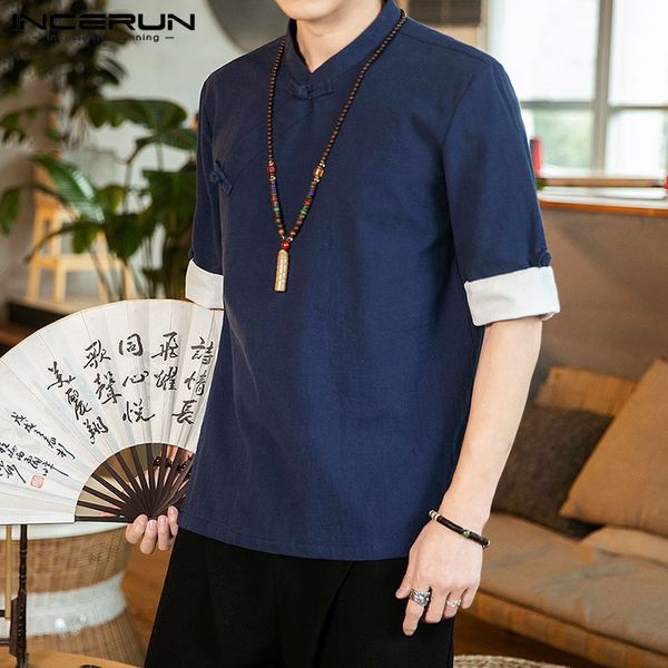 2020 chinese style shirt men patchwork button short sleeve summer tang suit stand collar cotton elegant casual camisa incerun 7, White;black
2020 chinese style shirt men patchwork button short sleeve summer tang suit stand collar cotton elegant casual camisa incerun 7, White;black
