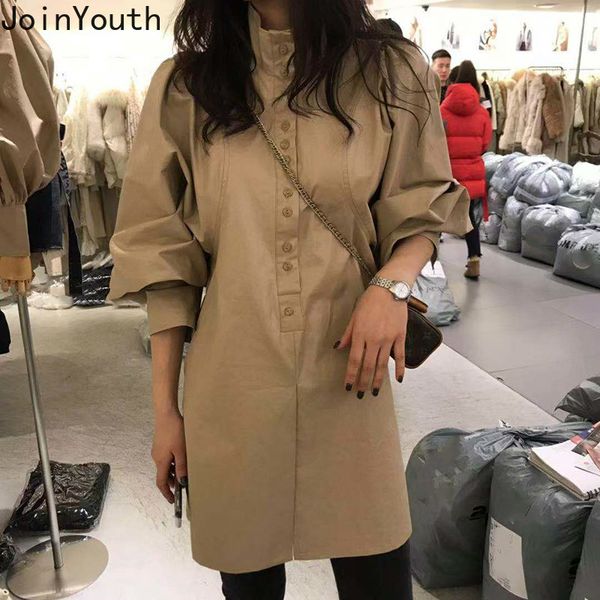 casual dresses joinyouth 2021 spring stand neck half puff sleeve blouse dress vintage korean women elegant vestidos 57811, Black;gray
casual dresses joinyouth 2021 spring stand neck half puff sleeve blouse dress vintage korean women elegant vestidos 57811, Black;gray