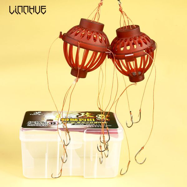 linnhue explosive hook cage fishing group 2pcs/box fishing tackle monster river feeder explosion hook tools with 7hooks
linnhue explosive hook cage fishing group 2pcs/box fishing tackle monster river feeder explosion hook tools with 7hooks
