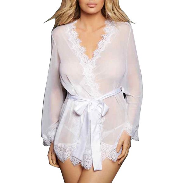 2020 новый nightgowns сексуальное белье maxi lace robe длинные халат женщины халата nightgown babydoll ванна сорочек, White
2020 новый nightgowns сексуальное белье maxi lace robe длинные халат женщины халата nightgown babydoll ванна сорочек, White