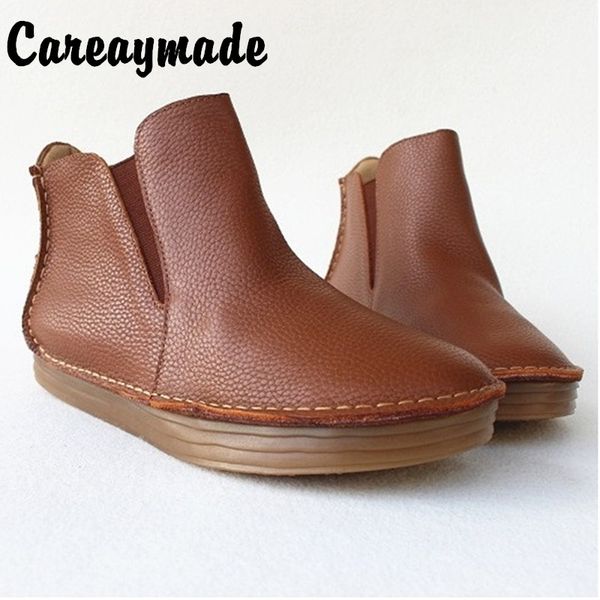 careaymade-genuine leather women's boots original flat soft thick bottom hand-made retro-vintage head cowhide single shoes, Black
careaymade-genuine leather women's boots original flat soft thick bottom hand-made retro-vintage head cowhide single shoes, Black