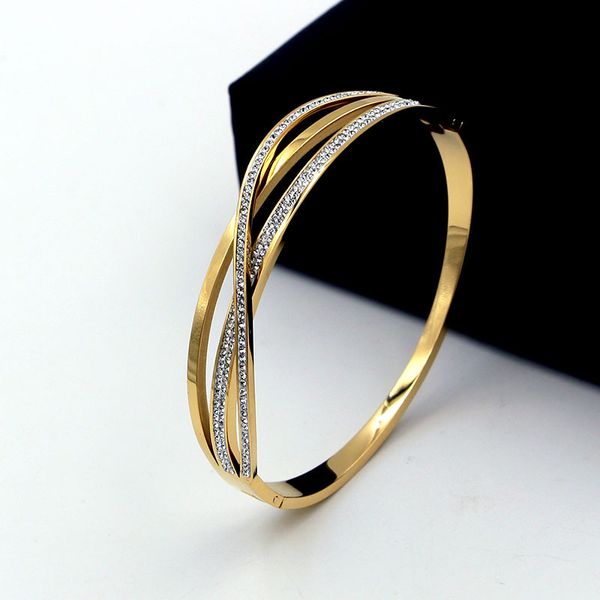 jewelry super flash zircon curved bracelet women bracelet titanium steel love bracelete for women gifts, Black
jewelry super flash zircon curved bracelet women bracelet titanium steel love bracelete for women gifts, Black