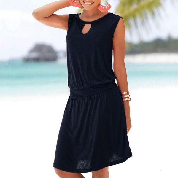 beach wear women summer o neck sleeveless dress evening party dress with pockets beach
beach wear women summer o neck sleeveless dress evening party dress with pockets beach