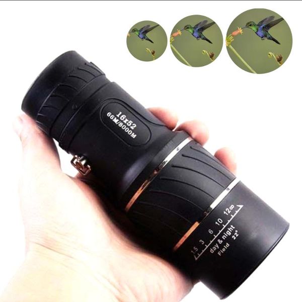 high definition monocular telescope 16x52 waterproof mini portable zoom 16x scope for travel hunting 2000km outdoor
high definition monocular telescope 16x52 waterproof mini portable zoom 16x scope for travel hunting 2000km outdoor