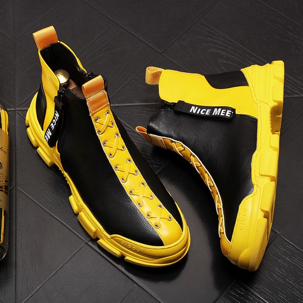 fashion men's boots breathable casual shoes trend cool cowboy boots genuine leather ankle for male sneakers botas hombre, Black
fashion men's boots breathable casual shoes trend cool cowboy boots genuine leather ankle for male sneakers botas hombre, Black