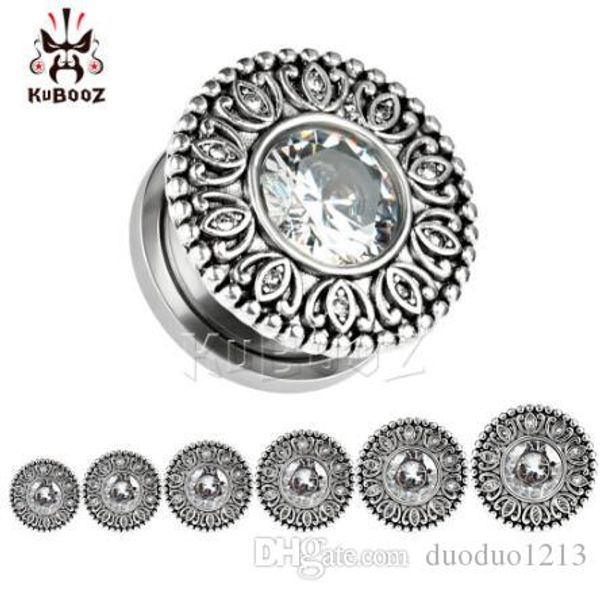 36pcs/lot new arrival kubooz piercing new arrival stainless steel ear plugs piercing tunnels white zircon expander ear gauges mix s, Silver
36pcs/lot new arrival kubooz piercing new arrival stainless steel ear plugs piercing tunnels white zircon expander ear gauges mix s, Silver