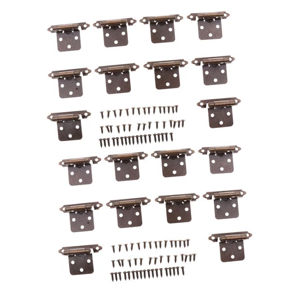 10 sets of kitchen cabinet door hinge with 3/8 '' automatic closing on the front insert
10 sets of kitchen cabinet door hinge with 3/8 '' automatic closing on the front insert