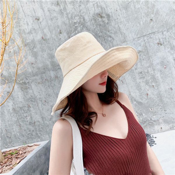 show temperament big rim basin hat. women's summer sunscreen fisherman hat. korean version of versatile outdoor travel beach sun helmet, Blue;gray
show temperament big rim basin hat. women's summer sunscreen fisherman hat. korean version of versatile outdoor travel beach sun helmet, Blue;gray