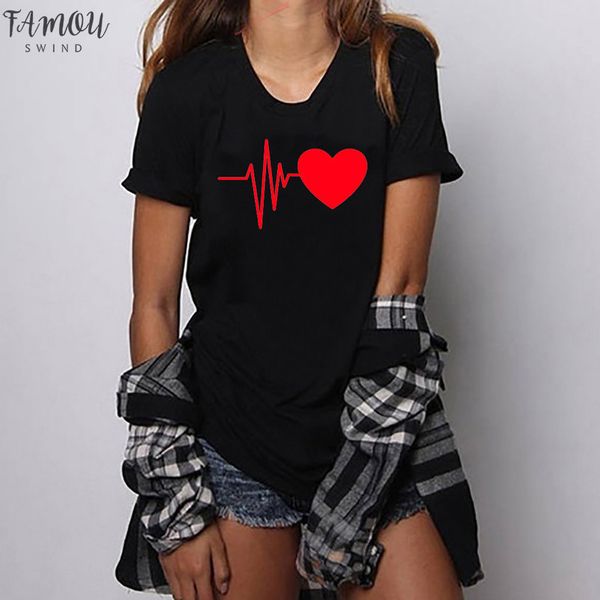 womens heart shaped print tees shirt summer casual loose short sleeved loose new t shirt casual o neck blanco mujer, White
womens heart shaped print tees shirt summer casual loose short sleeved loose new t shirt casual o neck blanco mujer, White