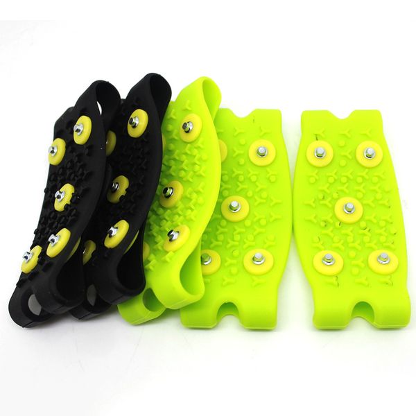 1 pair snow ice climbing anti slip spikes grips crampon cleats stud black shoes crampon silicone ice gripper shoes cover, Black;blue
1 pair snow ice climbing anti slip spikes grips crampon cleats stud black shoes crampon silicone ice gripper shoes cover, Black;blue