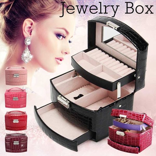 faux leather jewelry box storage organizer ring earring holder necklace jewelry gift box built-in mirror for valentine's day, Pink;blue
faux leather jewelry box storage organizer ring earring holder necklace jewelry gift box built-in mirror for valentine's day, Pink;blue