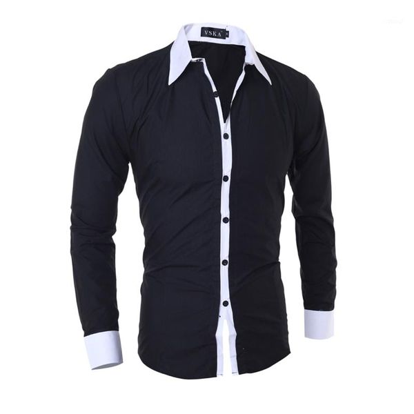 markyi designer casual shirts 2017 new brand striped patched long sleeve mens dress shirts plus size 2xl, White;black
markyi designer casual shirts 2017 new brand striped patched long sleeve mens dress shirts plus size 2xl, White;black