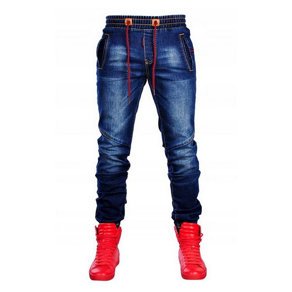 2019 fashion mens jeans pants drawstring elastic waist pants slim fit casual trousers male denim pencil pantalon hombre, Blue
2019 fashion mens jeans pants drawstring elastic waist pants slim fit casual trousers male denim pencil pantalon hombre, Blue