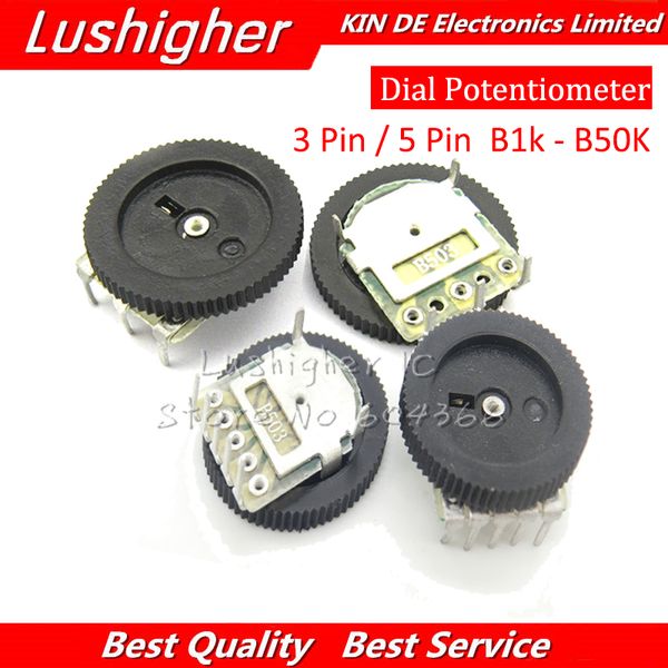 5pcs 3pin / 5pin 16*2mm double gear tuning dial potentiometer b102 b103 b203 b503 b1k b10k b20k b50k dial potentiometer
5pcs 3pin / 5pin 16*2mm double gear tuning dial potentiometer b102 b103 b203 b503 b1k b10k b20k b50k dial potentiometer
