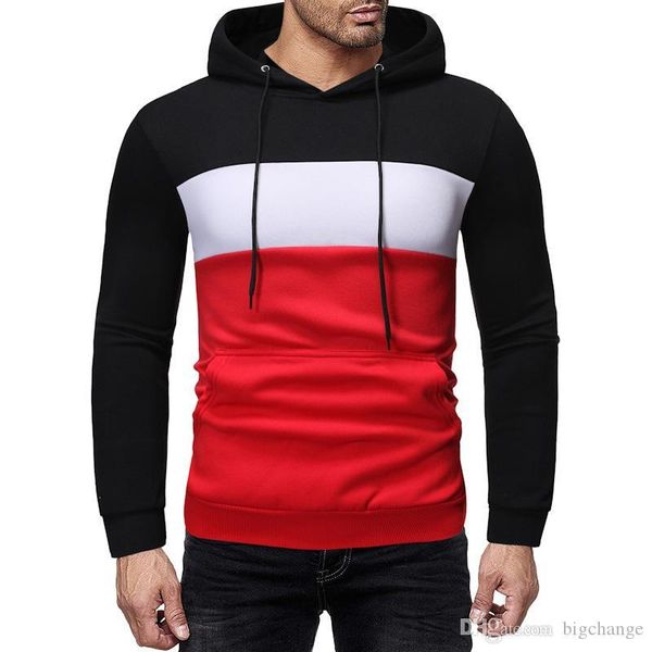 stitching print sweater men's fleece hooded hooded long sleeve contrast color fashion fit sweater men's clothes, Black
stitching print sweater men's fleece hooded hooded long sleeve contrast color fashion fit sweater men's clothes, Black