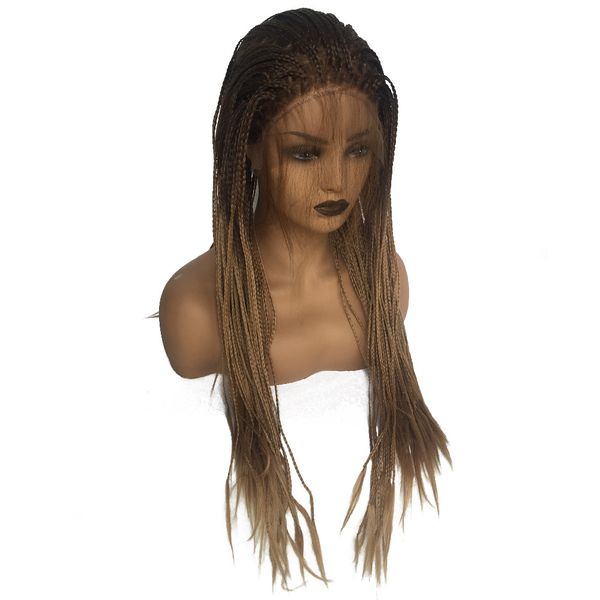 fashion ombre light brown micro braided wigs with baby hair long braids wigs glueless synthetic lace front wig for women heat resistant, Black
fashion ombre light brown micro braided wigs with baby hair long braids wigs glueless synthetic lace front wig for women heat resistant, Black
