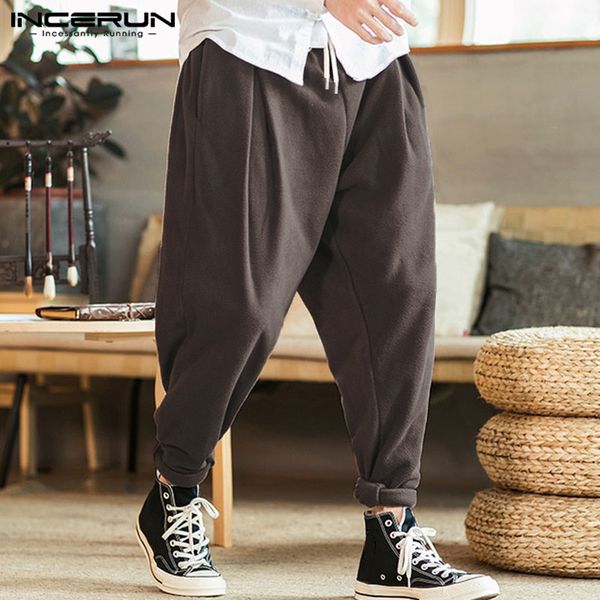 incerun fashion men harem pants joggers solid color streetwear drawstring casual loose trousers men fleece warm pants plus size, Black
incerun fashion men harem pants joggers solid color streetwear drawstring casual loose trousers men fleece warm pants plus size, Black