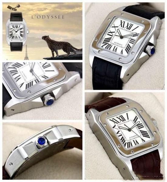 fashion sports 100 xl black men's automatic mechanical glide smooth watch mens date sports 40mm leather band wristwatches, Slivery;brown
fashion sports 100 xl black men's automatic mechanical glide smooth watch mens date sports 40mm leather band wristwatches, Slivery;brown