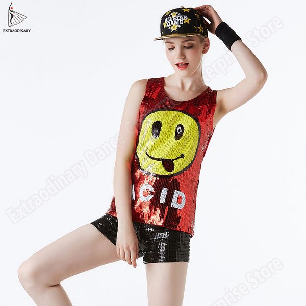 sequined women hip hop clothing vest tank camis clothing female costumes vest jazz bars dance t-shirt summer short, White
sequined women hip hop clothing vest tank camis clothing female costumes vest jazz bars dance t-shirt summer short, White