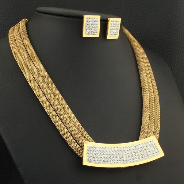 2 styles gold color stainless steel jewelry necklace stud earrings sets supernova sales for women sedzcgea, Silver
2 styles gold color stainless steel jewelry necklace stud earrings sets supernova sales for women sedzcgea, Silver