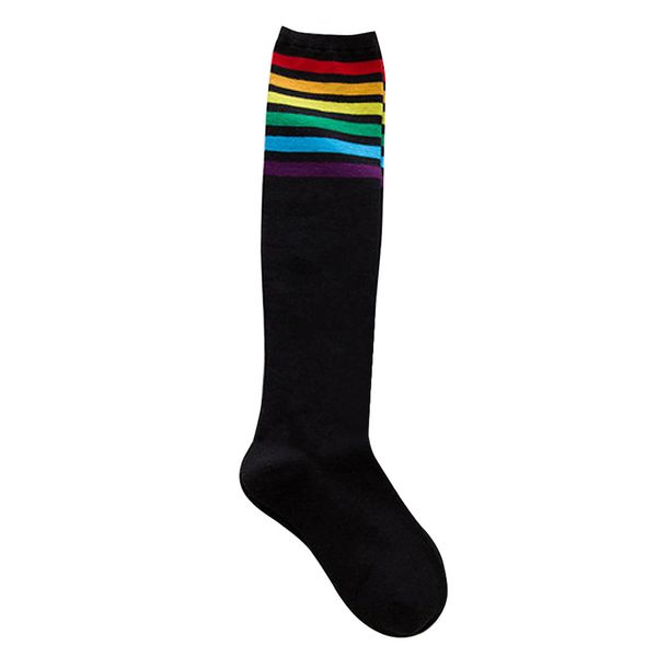 summer women anti-fatigue thigh low knee rainbow stripe socks cotton school sock for ladies women long socks, Black;white
summer women anti-fatigue thigh low knee rainbow stripe socks cotton school sock for ladies women long socks, Black;white