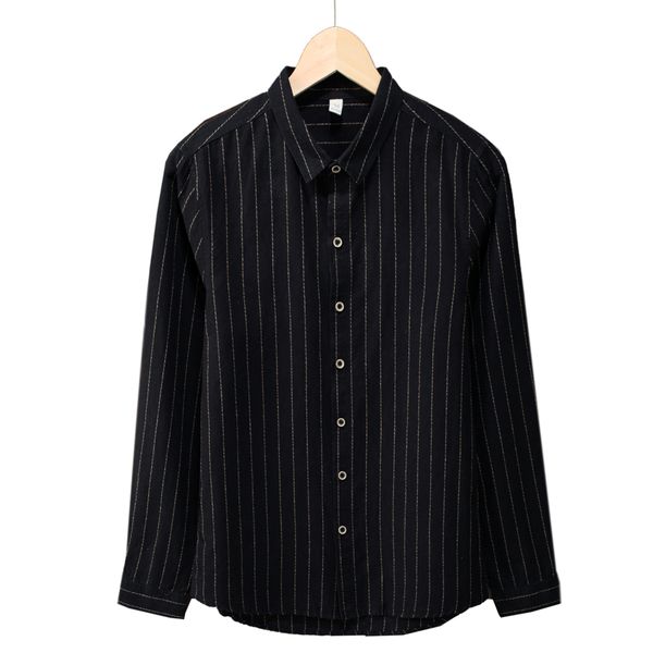 2019 brand long sleeve striped shirt men linen casual turn-down collar black shirts male stripes fashion shirt mens chemise, White;black
2019 brand long sleeve striped shirt men linen casual turn-down collar black shirts male stripes fashion shirt mens chemise, White;black