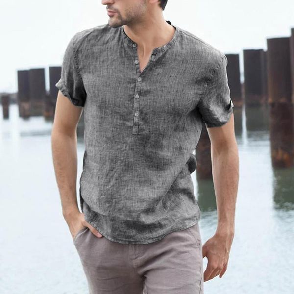 kancoold shirt men's baggy cotton blend striped stand collar short sleeve shirts summer vintage cool blouse shirts for men jun11, White;black
kancoold shirt men's baggy cotton blend striped stand collar short sleeve shirts summer vintage cool blouse shirts for men jun11, White;black