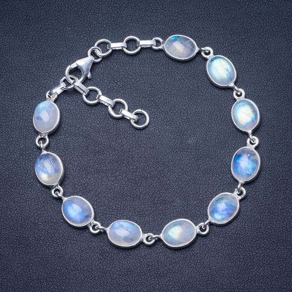 natural rainbow moonstone 925 sterling silver bracelet 7 1/4-8 1/4" q2820, Golden;silver
natural rainbow moonstone 925 sterling silver bracelet 7 1/4-8 1/4" q2820, Golden;silver