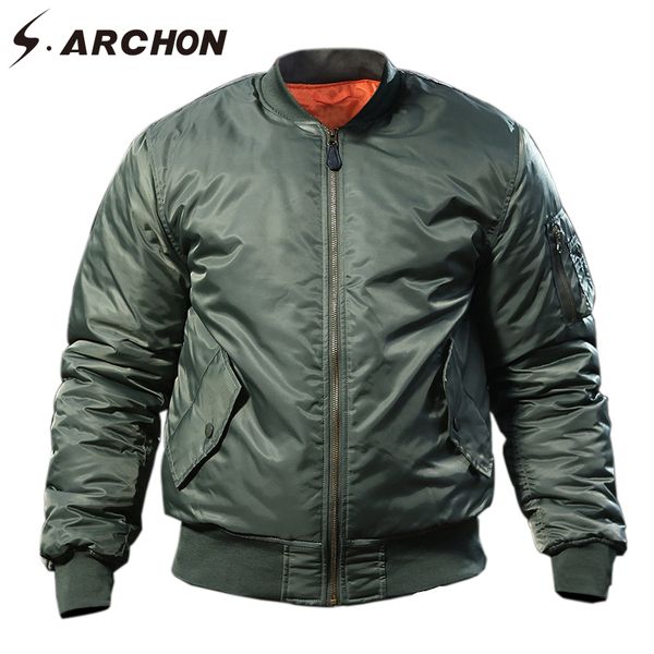 s.archon ma1 bomber jacket men winter warm tactical pilot jacket coat padded windproof motorcycle army, Black;brown
s.archon ma1 bomber jacket men winter warm tactical pilot jacket coat padded windproof motorcycle army, Black;brown