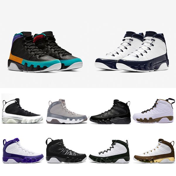 

gym red racer blue citrus 9 ix 9s mens basketball shoes dream it unc la oreo bred space jam men sports sneakers 7-13