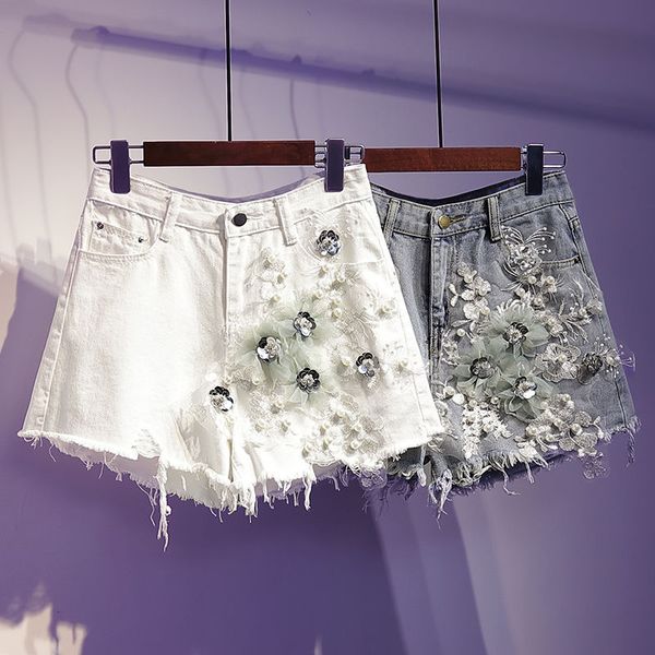fashion denim shorts women high waist wide leg tassel 3d flower shorts beading sequined streetwear jeans plus size 5xl, White;black
fashion denim shorts women high waist wide leg tassel 3d flower shorts beading sequined streetwear jeans plus size 5xl, White;black
