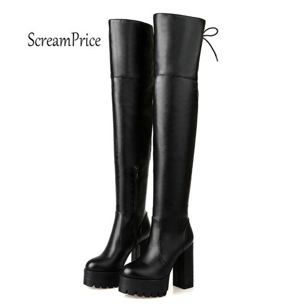 women's over the knee boots platform thick high heel boots pu leather zip lace up winter fashion ladies shoes white black
women's over the knee boots platform thick high heel boots pu leather zip lace up winter fashion ladies shoes white black