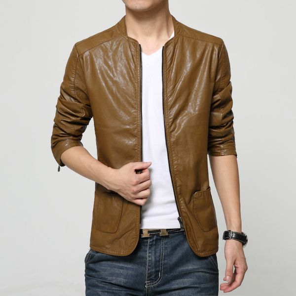 men's stand collar zipper motorcycle biker leather jacket men black brown pu jackets and coats plus size clothing 5xl 6xl
men's stand collar zipper motorcycle biker leather jacket men black brown pu jackets and coats plus size clothing 5xl 6xl