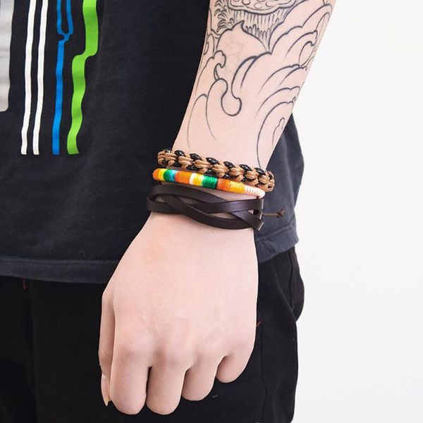 bracelet for men friends jewelry pulseras accessories bracelets men simple vintage woven leather bracelet leather set, Golden;silver
bracelet for men friends jewelry pulseras accessories bracelets men simple vintage woven leather bracelet leather set, Golden;silver