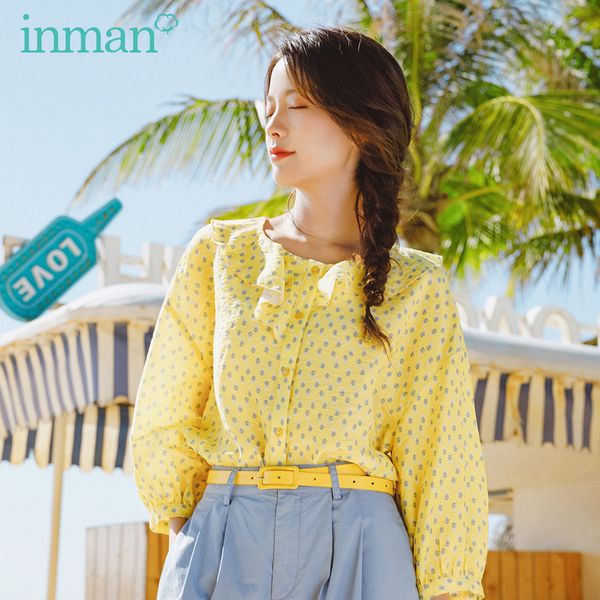 inman 2020 summer new arrival french style elegant falbala loose literary retro blouse, White
inman 2020 summer new arrival french style elegant falbala loose literary retro blouse, White