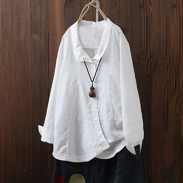 fashion cotton linen women's and blouses 2019 female irregular shirt women blouse shirt blusa feminine, White
fashion cotton linen women's and blouses 2019 female irregular shirt women blouse shirt blusa feminine, White