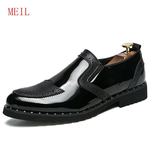 designer black gold patent leather wedding formal shoes men work dress shoes loafers banquet party office oxford for men
designer black gold patent leather wedding formal shoes men work dress shoes loafers banquet party office oxford for men