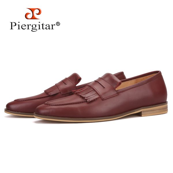 piergitar 2019 hand-brushed calfskin men leather shoes with fringes wedding and party men's loafers smoking slippers plus size, Black
piergitar 2019 hand-brushed calfskin men leather shoes with fringes wedding and party men's loafers smoking slippers plus size, Black