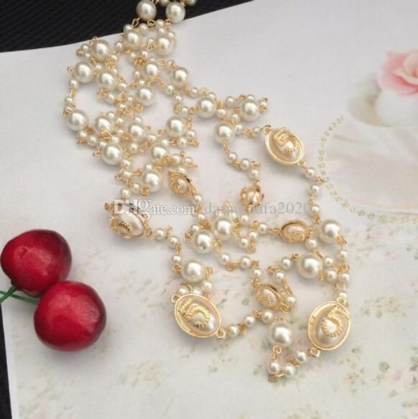 fashion wild small fragrance number 5 pearl sweater necklace multilayer long sweater necklace jewelry, Gray
fashion wild small fragrance number 5 pearl sweater necklace multilayer long sweater necklace jewelry, Gray