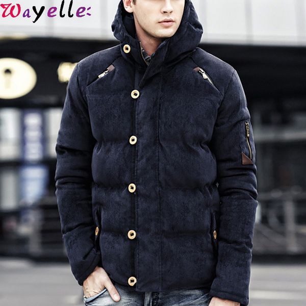new men winter jackets and coats 2019 fashion cotton padded hooded parkas men windbreaker thicken warm outwear coat, Black
new men winter jackets and coats 2019 fashion cotton padded hooded parkas men windbreaker thicken warm outwear coat, Black