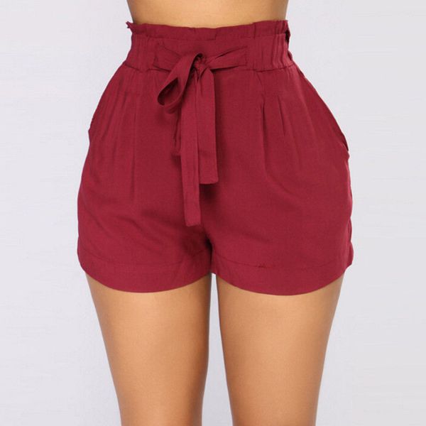 women bow beach high waist short three colors summer casual loose shorts trousers plus size s-xxl, White;black
women bow beach high waist short three colors summer casual loose shorts trousers plus size s-xxl, White;black