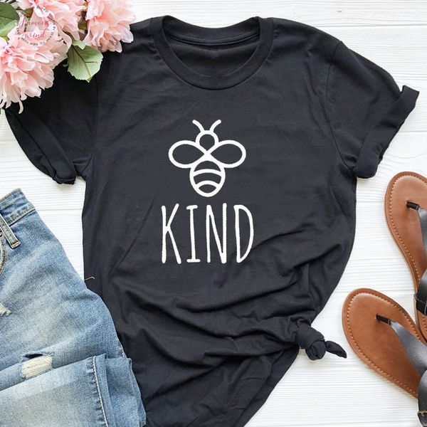 be kind graphice tee shirt women cotton oversized t shirt summer fashion bees print harajuku tee, White
be kind graphice tee shirt women cotton oversized t shirt summer fashion bees print harajuku tee, White