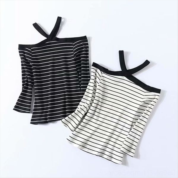 b5596-wind t-shirt shoulder strap dress women's dress 2019 hanging neck strapless stripes seven-point sleeve knitted t-shirt female, White
b5596-wind t-shirt shoulder strap dress women's dress 2019 hanging neck strapless stripes seven-point sleeve knitted t-shirt female, White