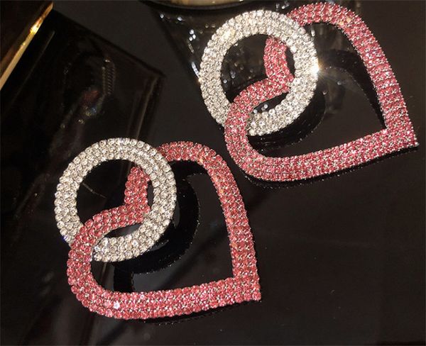 925 dramatic earrings with diamond and silver pin oversize fashionable heart-shaped drop earrings with crystal earrings
925 dramatic earrings with diamond and silver pin oversize fashionable heart-shaped drop earrings with crystal earrings
