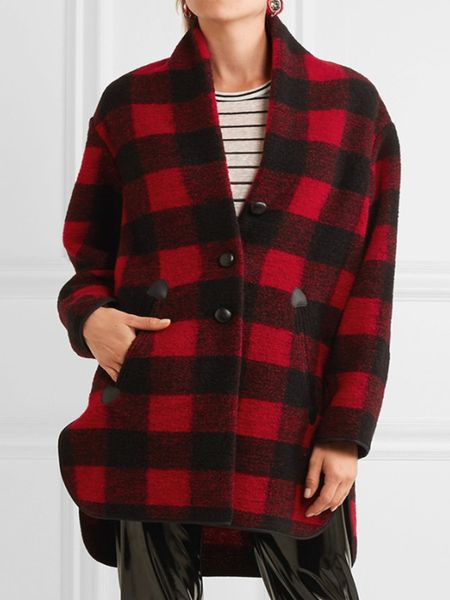 new women winter woolen coat fashion female cardigan red plaid long-sleeved ladies outwear, Black;brown
new women winter woolen coat fashion female cardigan red plaid long-sleeved ladies outwear, Black;brown