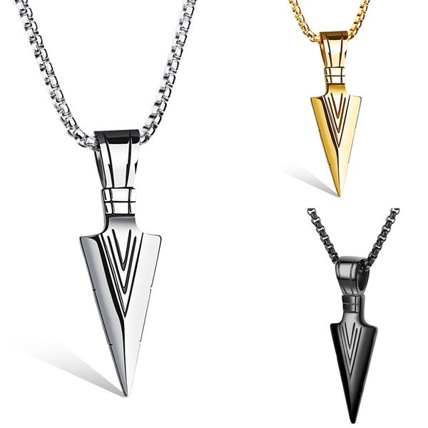 men's gold silver black arrow head pendant long chain necklace womens stainless steel hip hop punk rock fashion jewelry
men's gold silver black arrow head pendant long chain necklace womens stainless steel hip hop punk rock fashion jewelry
