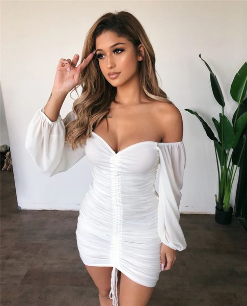 fashion womens designer bodycon dresses lantern sleeves v neck dress gauze solid color women clothes, Black;gray
fashion womens designer bodycon dresses lantern sleeves v neck dress gauze solid color women clothes, Black;gray