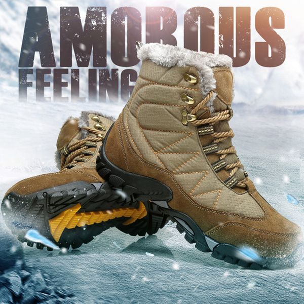 warm men winter boots suede genuine leather men boots fur plush snow shoes for outdoor ankle shoes, Black
warm men winter boots suede genuine leather men boots fur plush snow shoes for outdoor ankle shoes, Black